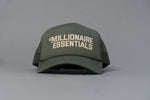 Load image into Gallery viewer, Staple Logo Millionaire Essentials Army Green Trucker Hat