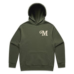 Load image into Gallery viewer, Living In Luxury Millionaire Essentials Forest Green White Hoodie