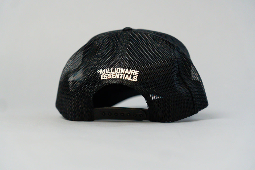 "M" Millionaire Essentials Black Trucker Hat