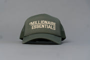 Staple Logo Millionaire Essentials Army Green Trucker Hat