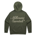 Load image into Gallery viewer, Living In Luxury Millionaire Essentials Forest Green White Hoodie
