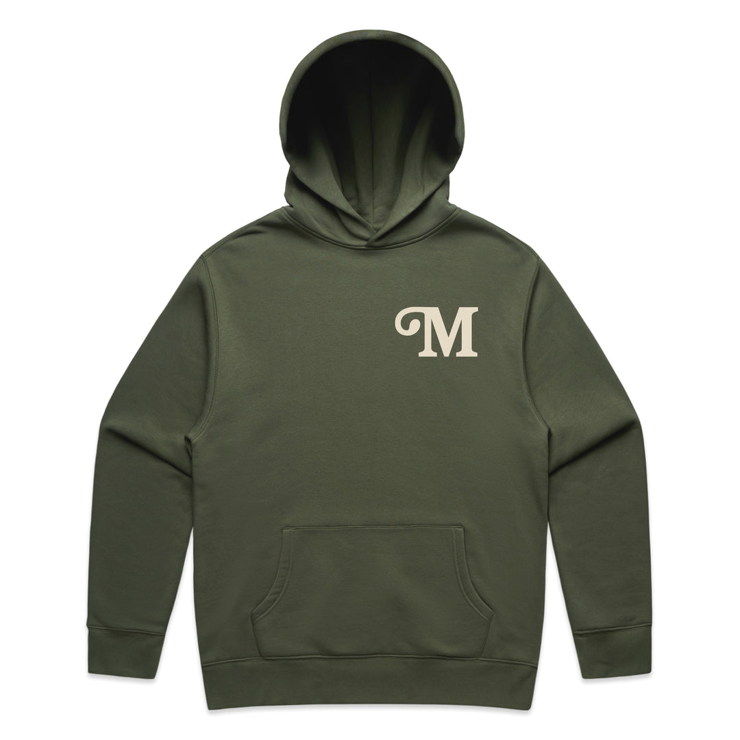 Living In Luxury Millionaire Essentials Forest Green White Hoodie