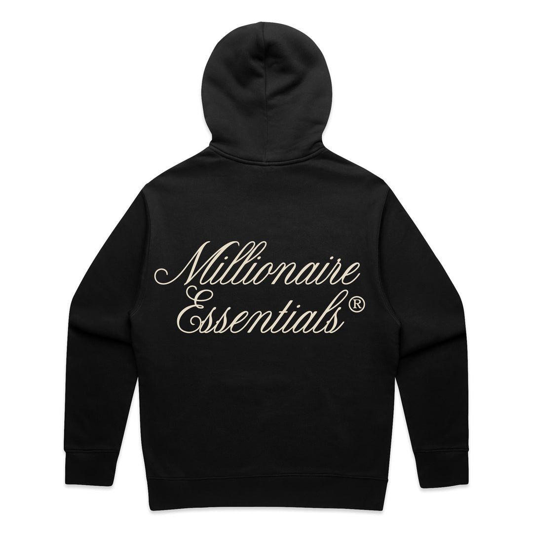 Living In Luxury Millionaire Essentials Black & Off White Hoodie